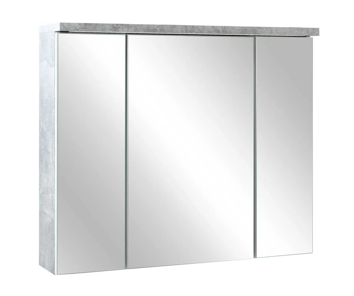 Badezimmerspiegelschrank POOL Grau 3 Spiegeltüren LED - Bild 2
