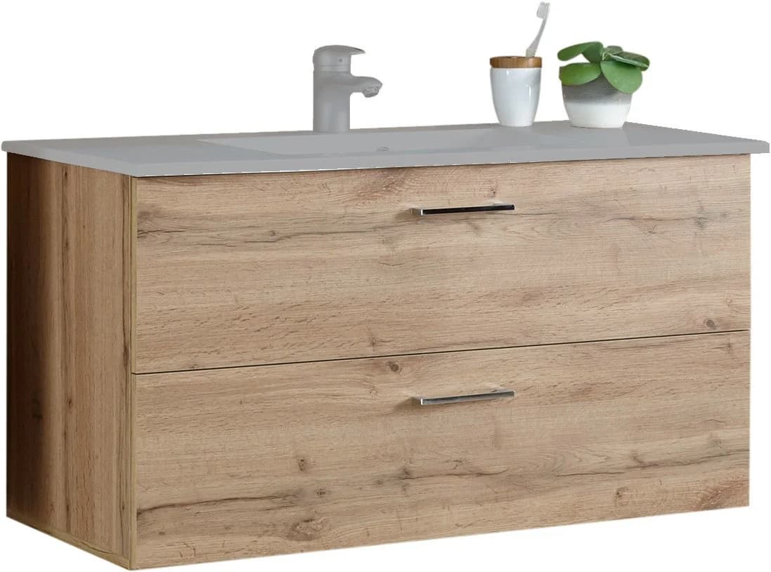 BASIC by Balculina Waschtisch Best Wildeiche mit Keramikbecken - Bild 2
