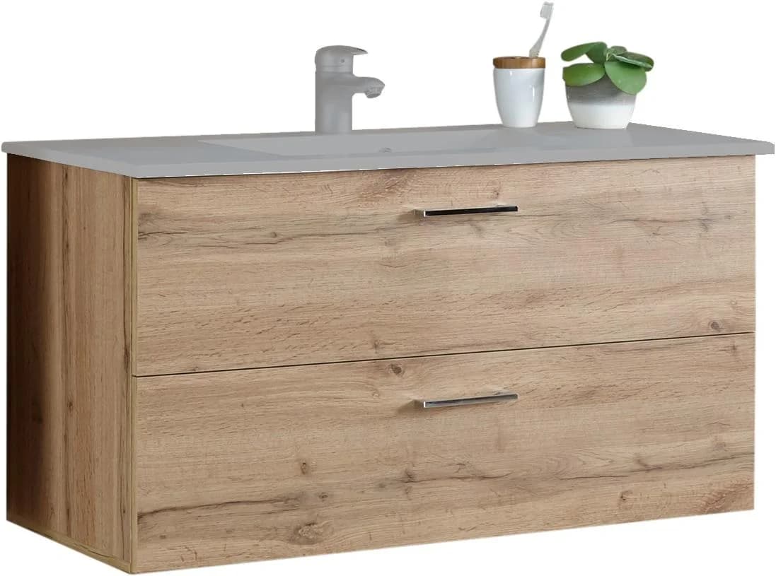 BASIC by Balculina Waschtisch Best Wildeiche mit Keramikbecken - Bild 5