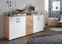 Bega Consult Highboard Wildeiche-Nachbildung Weiß 178x90x38 cm Bild 1