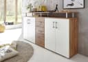 Bega Consult Highboard Wildeiche-Nachbildung Weiß 178x90x38 cm Bild 2