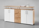 Bega Consult Highboard Wildeiche-Nachbildung Weiß 178x90x38 cm Bild 3