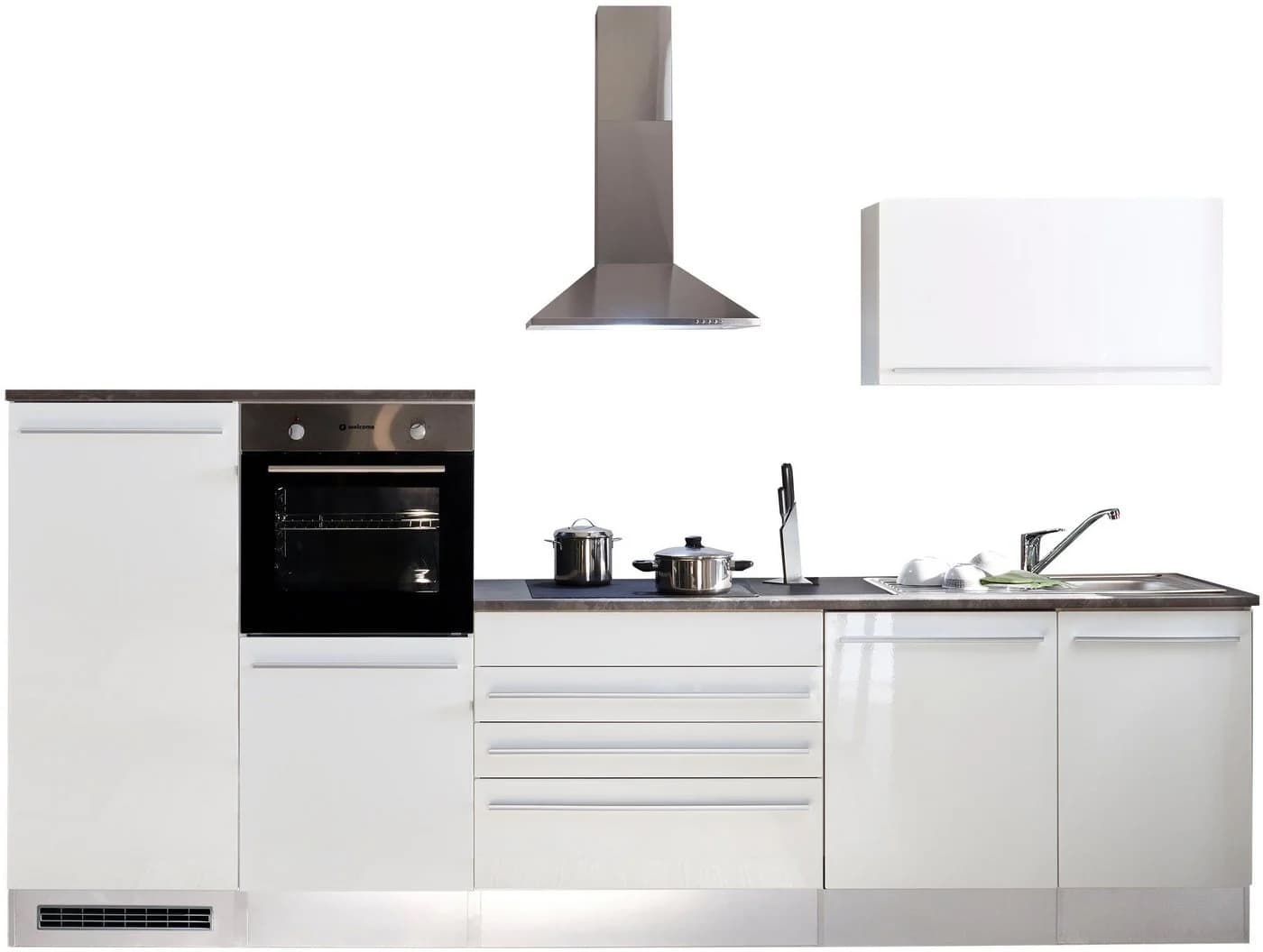 BASIC by Balculina Küchenzeile Jazz Weiß 320 cm - Bild 2