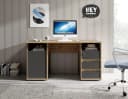 BEGA OFFICE Primus U2 Schreibtisch mit Schubkasten Anthrazit Eiche Bild 5
