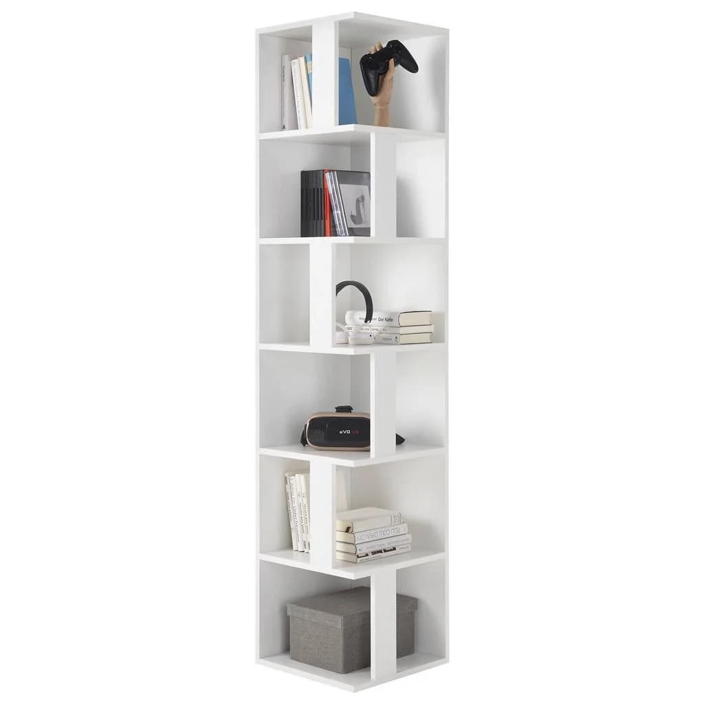 BEGA OFFICE Eckregal Corner Shelf Weiß 6 Fächer Holzwerkstoff - Bild 5