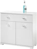 Balculina Midischrank Pool Weiß Hochglanz 76x73x31 cm mit 2 Türen Bild 2