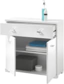 Balculina Midischrank Pool Weiß Hochglanz 76x73x31 cm mit 2 Türen Bild 3