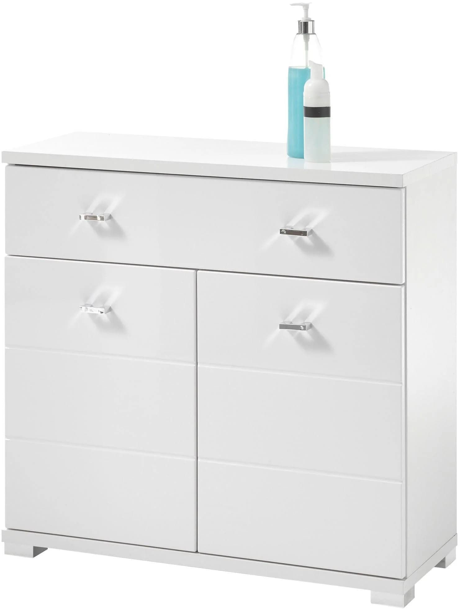 Balculina Midischrank Pool Weiß Hochglanz 76x73x31 cm mit 2 Türen - Bild 5