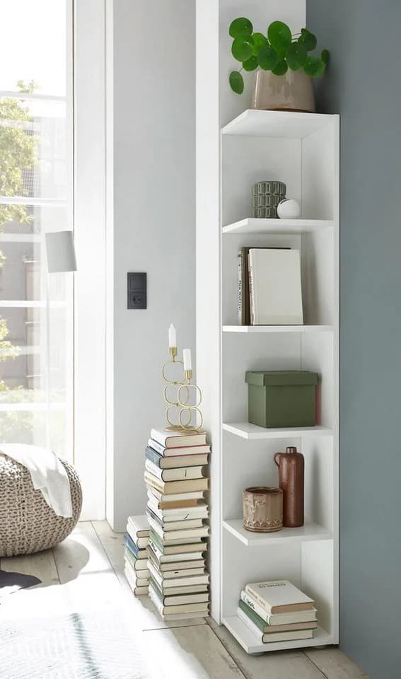 BEGA OFFICE Eckregal Corner Light Weiß 4 Fächer Modern