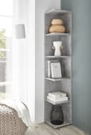 BEGA OFFICE Eckregal Corner Light Grau 5 Fächer Holzwerkstoff Bild 1