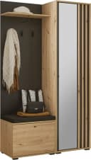 HBZ Volano Kompaktgarderobe Schwarz Eiche Artisan mit Softclose Bild 2