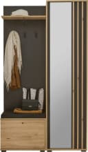 HBZ Volano Kompaktgarderobe Schwarz Eiche Artisan mit Softclose Bild 3