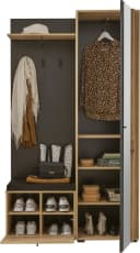 HBZ Volano Kompaktgarderobe Schwarz Eiche Artisan mit Softclose Bild 4
