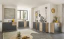 HBZ Kommode BC-Drift-2 Sideboard 3 Türen 4 Schubladen Braun Grau Bild 1
