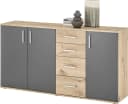 HBZ Kommode BC-Drift-2 Sideboard 3 Türen 4 Schubladen Braun Grau Bild 2