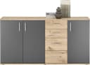 HBZ Kommode BC-Drift-2 Sideboard 3 Türen 4 Schubladen Braun Grau Bild 3