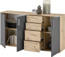 HBZ Kommode BC-Drift-2 Sideboard 3 Türen 4 Schubladen Braun Grau Bild 4