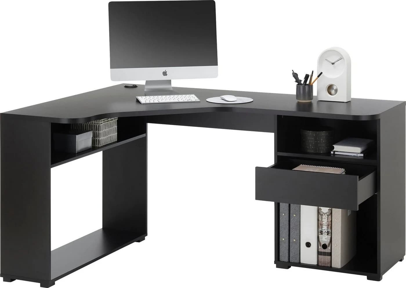 Eckschreibtisch Gamingtisch Modern Schwarz - Bild 2