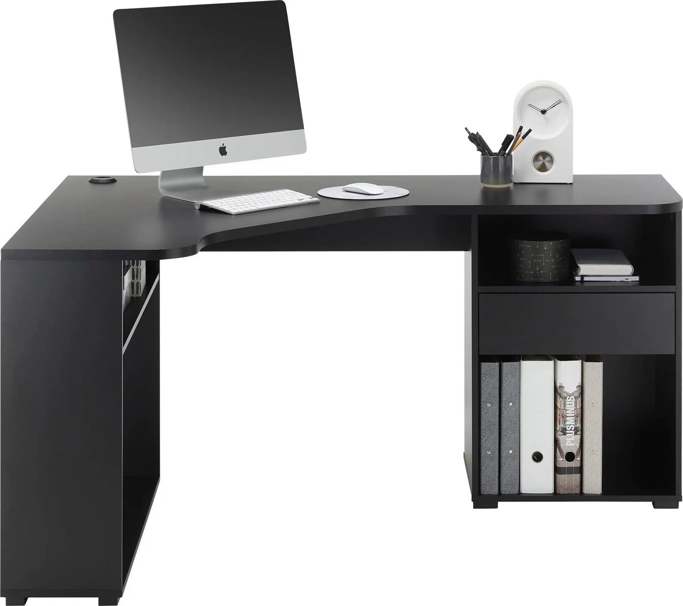 Eckschreibtisch Gamingtisch Modern Schwarz - Bild 3
