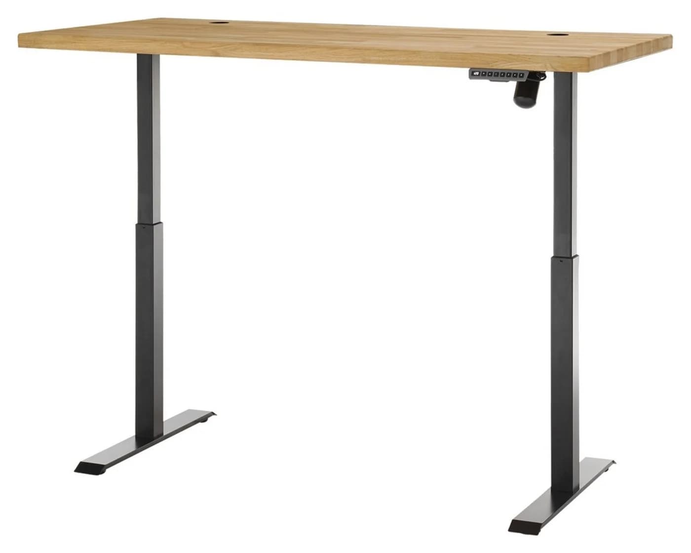Schreibtisch TOULOUSE Eiche massiv Braun elektrisch höhenverstellbar - Bild 5