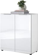 HBZ Kommode Santorin Weiß mit Glasfronten und Softclose Bild 1