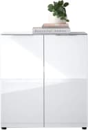 HBZ Kommode Santorin Weiß mit Glasfronten und Softclose Bild 3