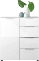 HBZ Santorin Sideboard Weiß mit Glasfront und Softclose-Schubkästen Bild 3
