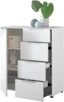 HBZ Santorin Sideboard Weiß mit Glasfront und Softclose-Schubkästen Bild 4