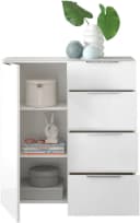 HBZ Santorin Sideboard Weiß mit Glasfront und Softclose-Schubkästen Bild 5