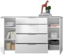 HBZ Kommode Santorin Weiß mit Glasfronten und Softclose Bild 5