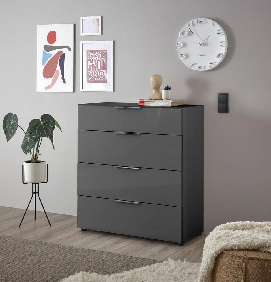 HBZ Kommode Santorin Anthrazit mit Glasfront und Softclose - Bild 2