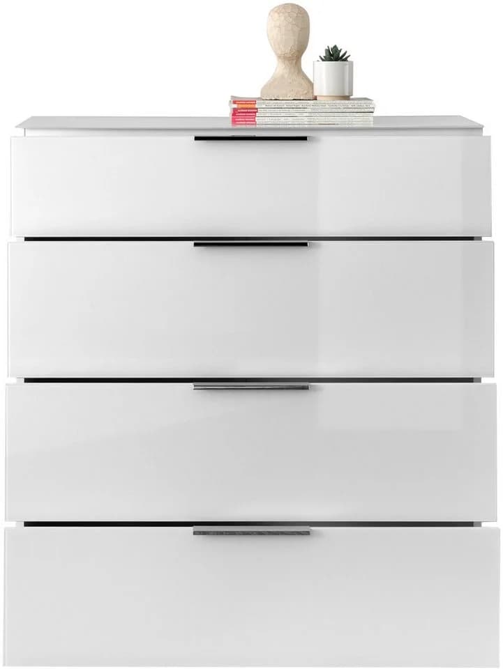 HBZ Santorin Kommode Weiß mit Glasfront und 4 Schubkästen - Bild 4