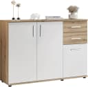 HBZ Kommode BC-Drift-2 Sideboard 3 Türen 2 Schubladen Eiche Rustica Weiß Bild 1