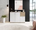 HBZ Kommode BC-Drift-2 Sideboard 3 Türen 2 Schubladen Eiche Rustica Weiß Bild 5