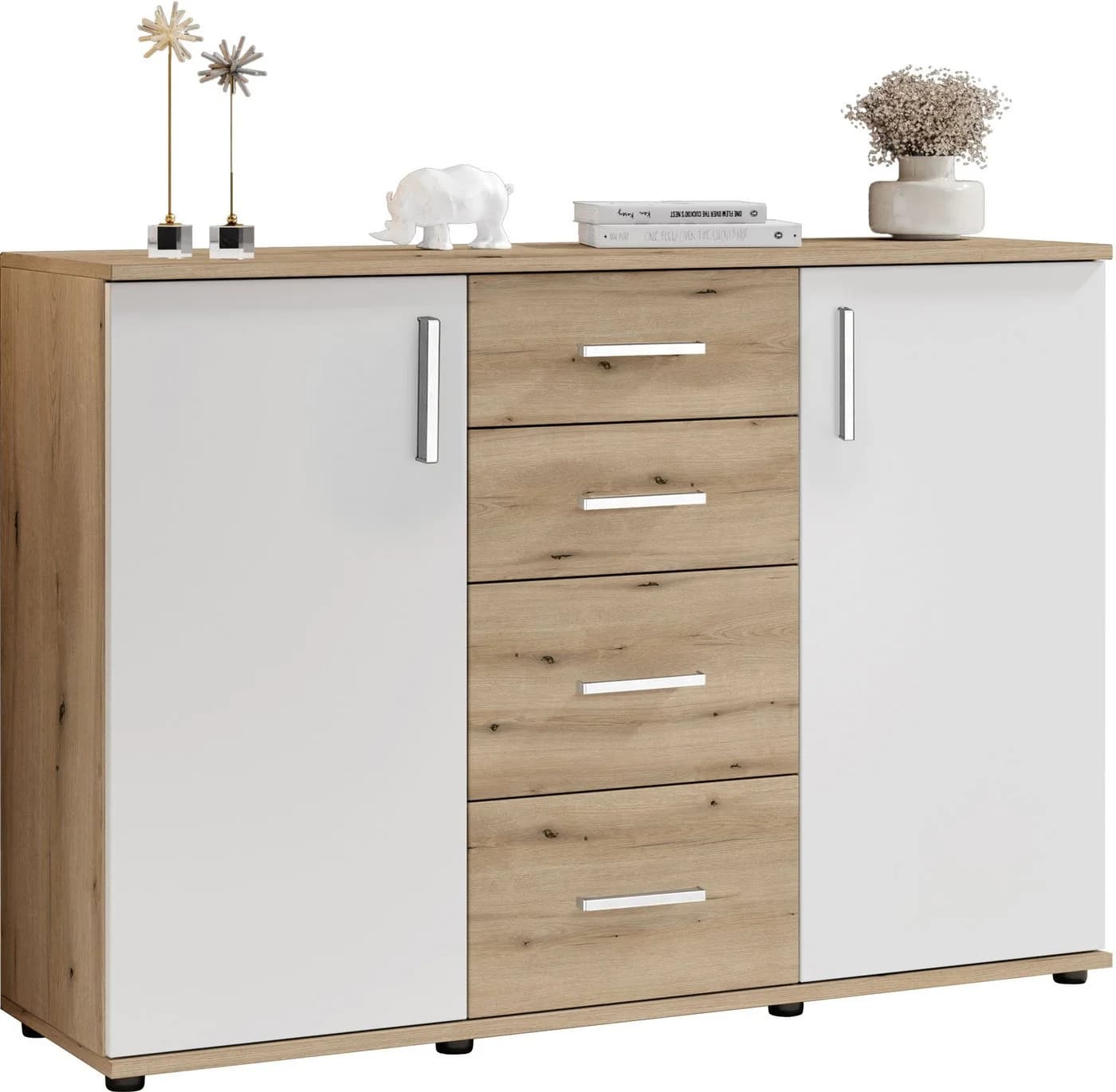HBZ Kommode BC-Drift-2 Sideboard Braun Weiß Modern