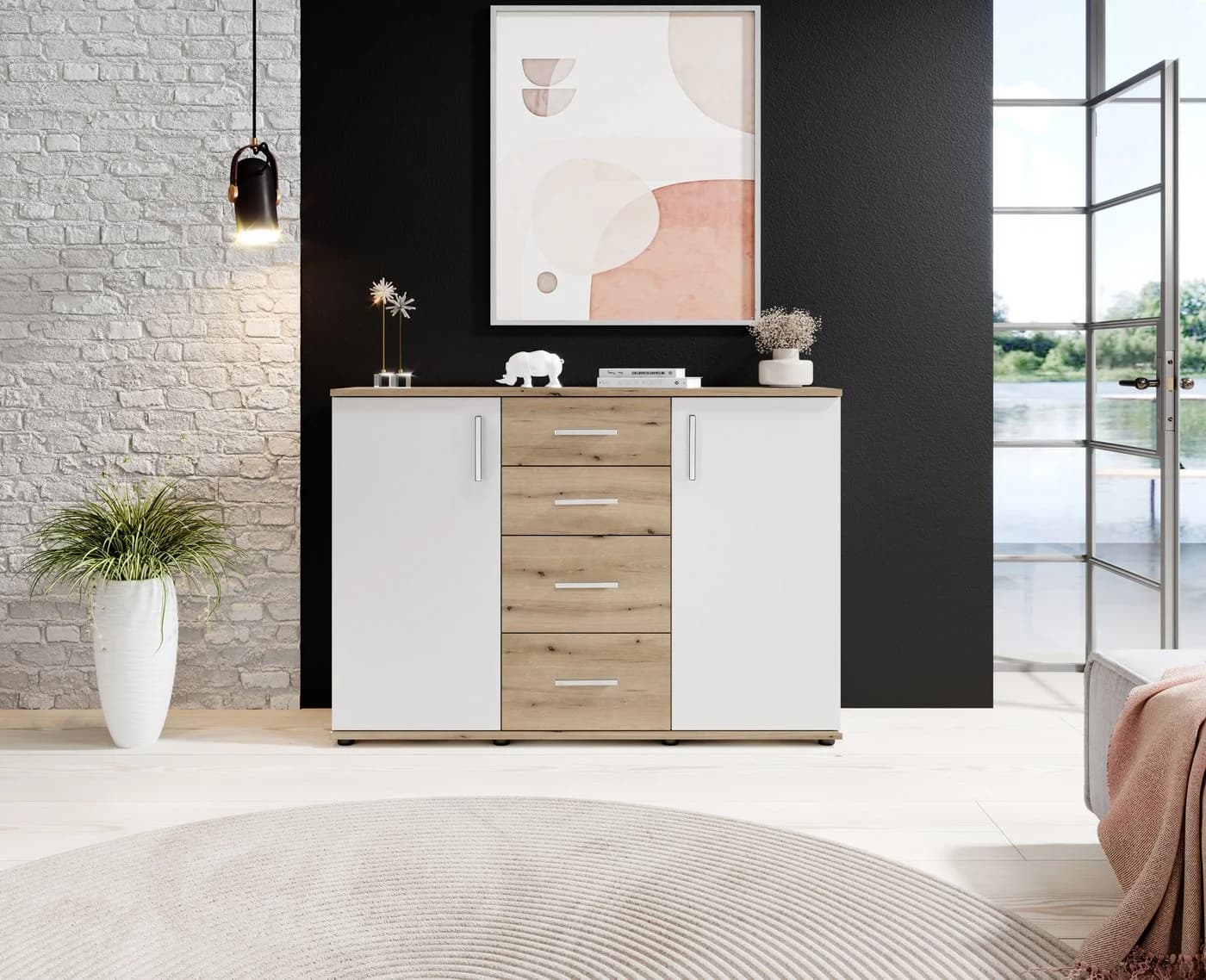 HBZ Kommode BC-Drift-2 Sideboard Braun Weiß Modern - Bild 5