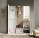 Carryhome Garderobe Jens 6-teilig mit Spiegel Grau Eiche Bild 1