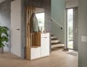 HBZ Garderobe Simple mit Spiegel und Bank Weiß Eiche Bild 1