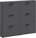 Carryhome Schuhkipper Anthrazit 6 Klappen Holzwerkstoff Bild 1