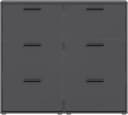 Carryhome Schuhkipper Anthrazit 6 Klappen Holzwerkstoff Bild 5