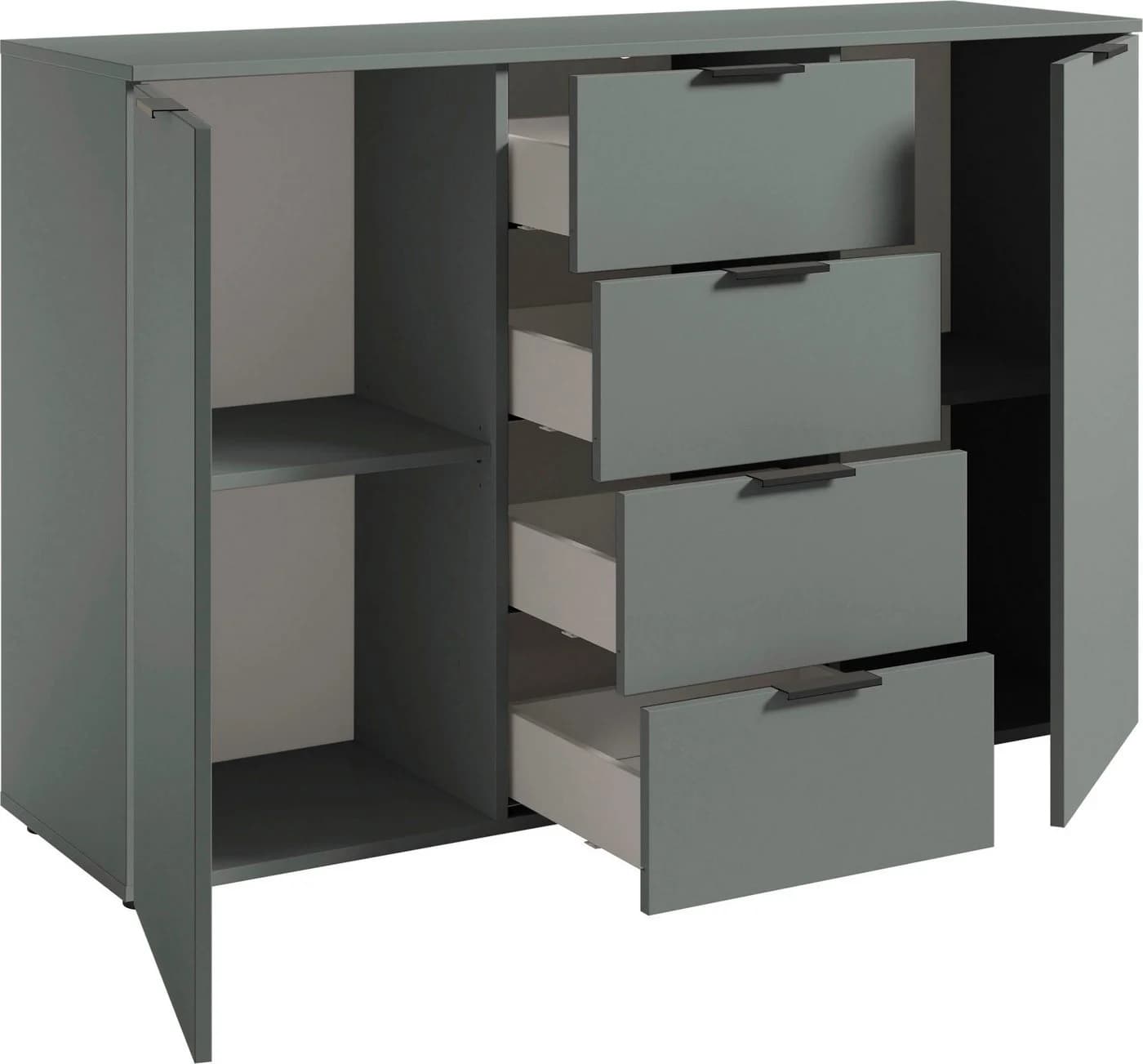 HBZ Sideboard Linz Salbei 4 Schubladen 2 Türen Modern - Bild 5