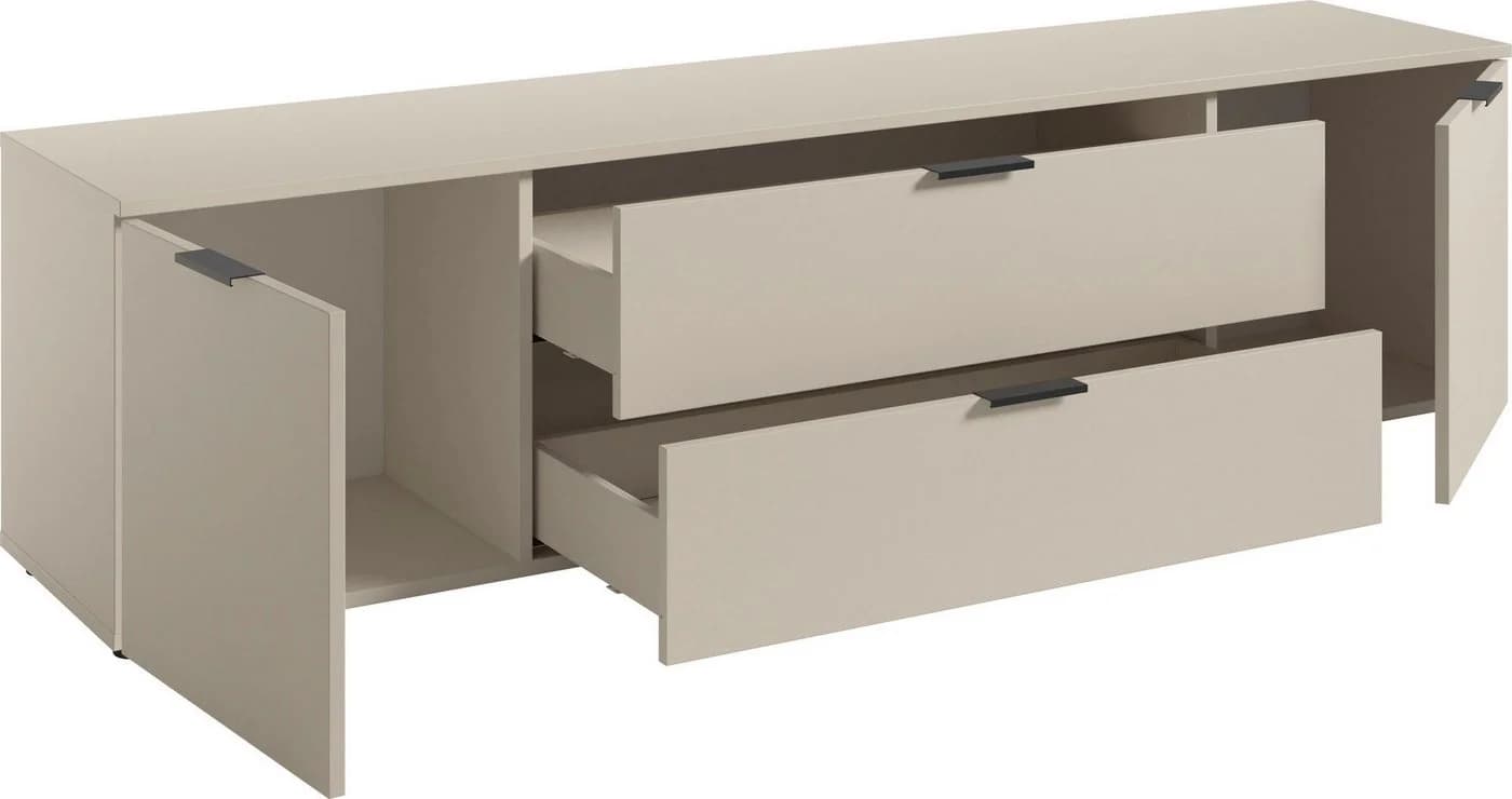 HBZ Lowboard Linz TV-Unterschrank Beige Lip-Griff - Bild 4