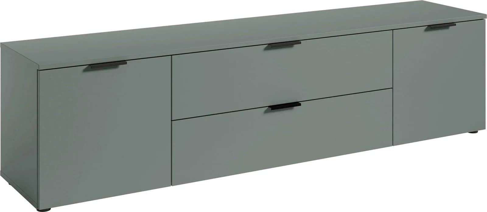 Lowboard HARPER BARRA Salbei Dekor mit 2 Türen und 2 Schubkästen