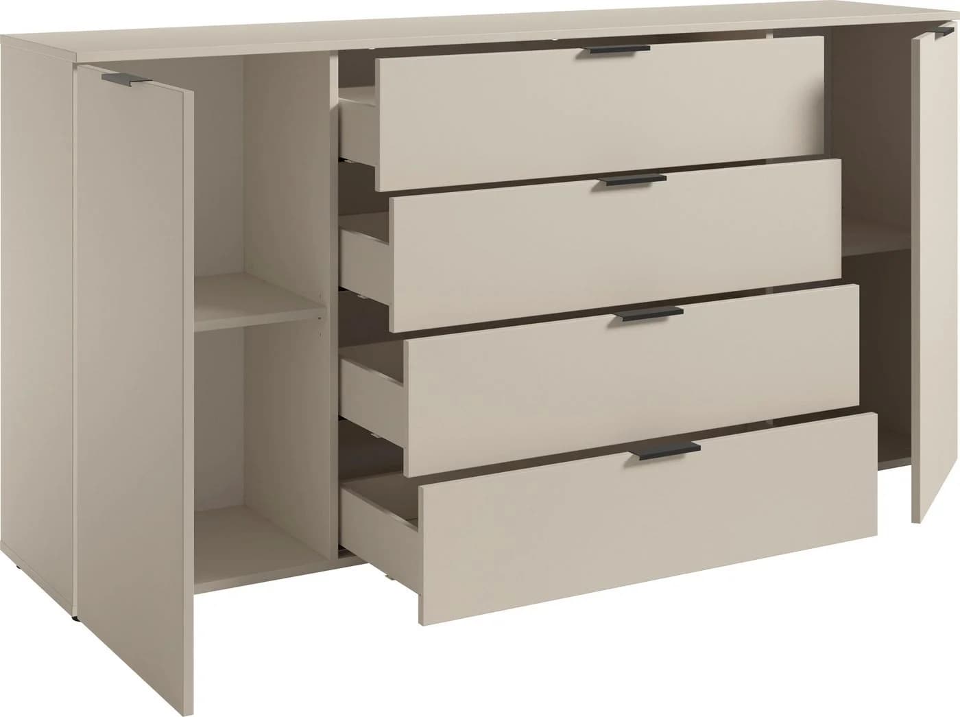 HBZ Linz Sideboard Kaschmir Schwarz 180cm Modern - Bild 5