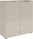 HBZ Kommode Santorin Beige Glasfronten Softclose Bild 1