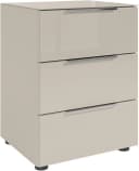 HBZ Santorin Nachtkonside Beige Glas 3 Schubladen Modern Bild 1