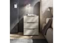 HBZ Santorin Nachtkonside Beige Glas 3 Schubladen Modern Bild 2