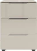 HBZ Santorin Nachtkonside Beige Glas 3 Schubladen Modern Bild 3
