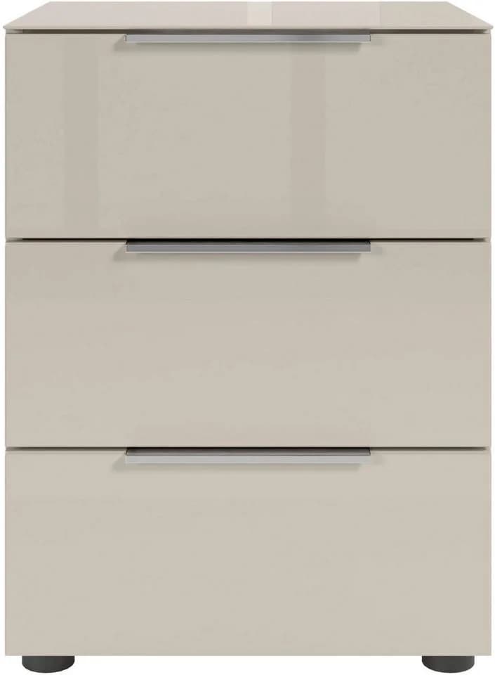 HBZ Santorin Nachtkonside Beige Glas 3 Schubladen Modern - Bild 3