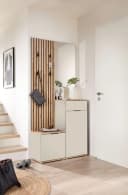 HBZ Simple Garderobe mit Spiegel und Bank kaschmir Bild 1